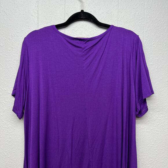 Larace Womens Top 4X Asymmetrical Hem Stretch Soft Relaxed Comfort Casual - Picture 9 of 15